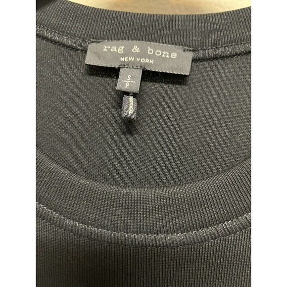 RAG & BONE Sam Black White Ribbed Sleeveless Slit Pencil Midi Dress Size S - Picture 5 of 9